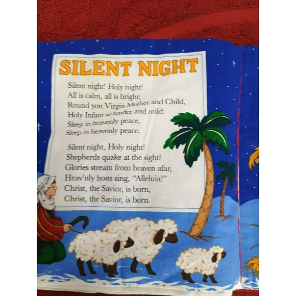 Merry Christmas Songbook Fabric Childrens Holiday Book With Illustrated Teddy Be - Picture 8 of 10